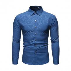 3 Pks Autumn Mens Butterfly Printed Tight Fitting Long Sleeve Shirt